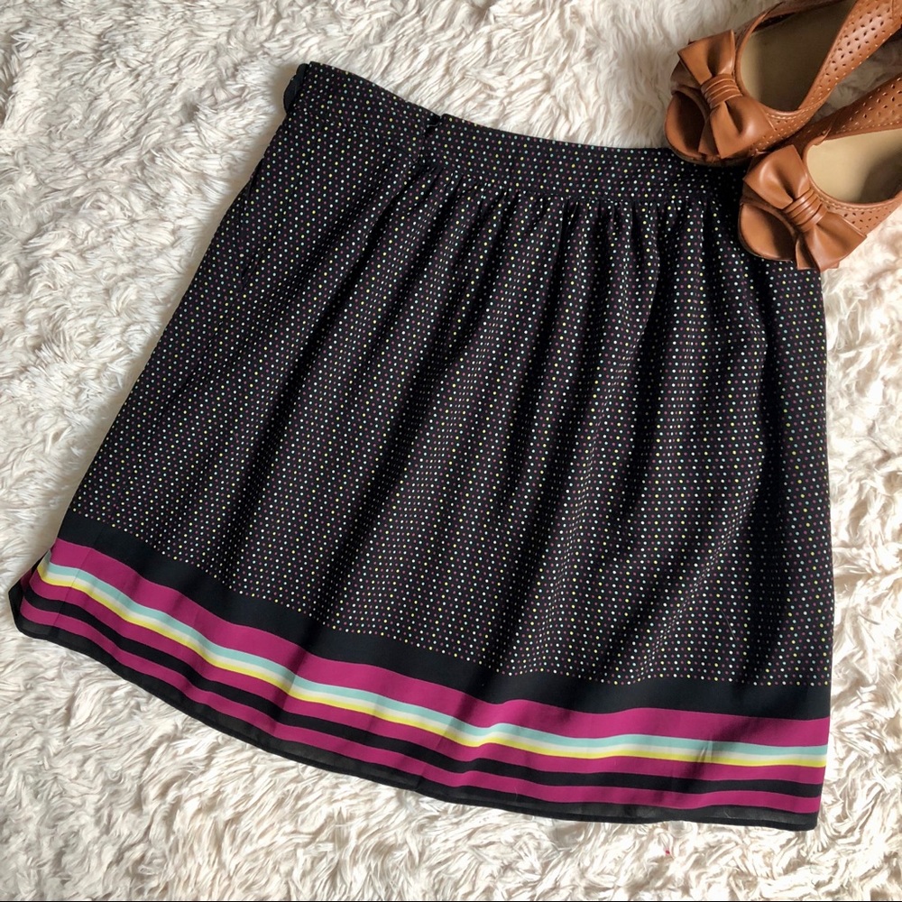 🛍BOGO Old Navy Whimsical Dots Skirt Black Purple